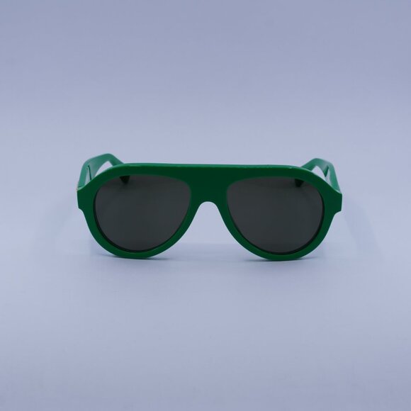 Bottega Veneta BV1214S 003 Sunglasses Green Aviator Frame, Green Lenses - Picture 2 of 10